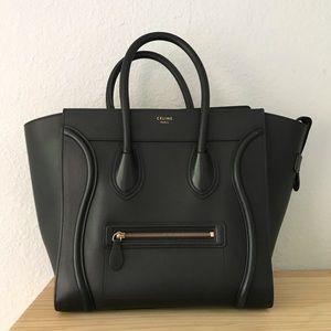 Celine Mini Luggage Tote in Black